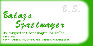 balazs szatlmayer business card